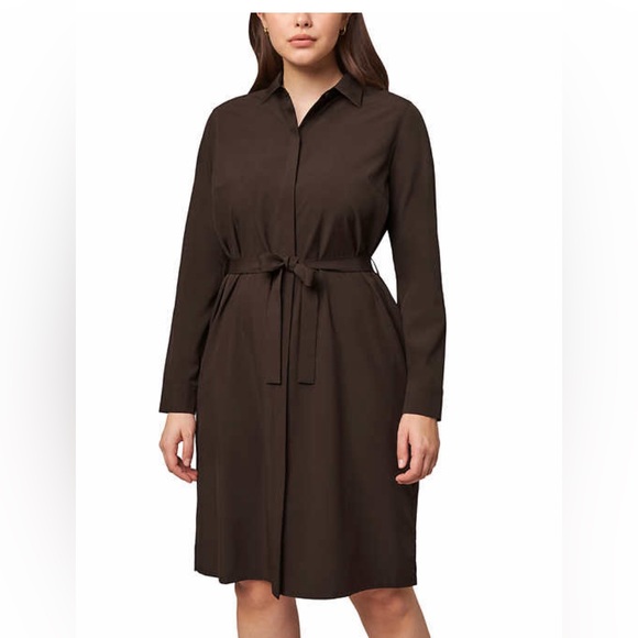 Modern ambition, long sleeve, tie, waist, shirt, dress, size L - Picture 1 of 6